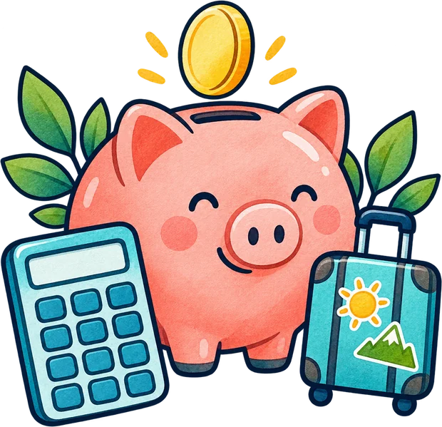 Family Trip Budget Planner cover illustration